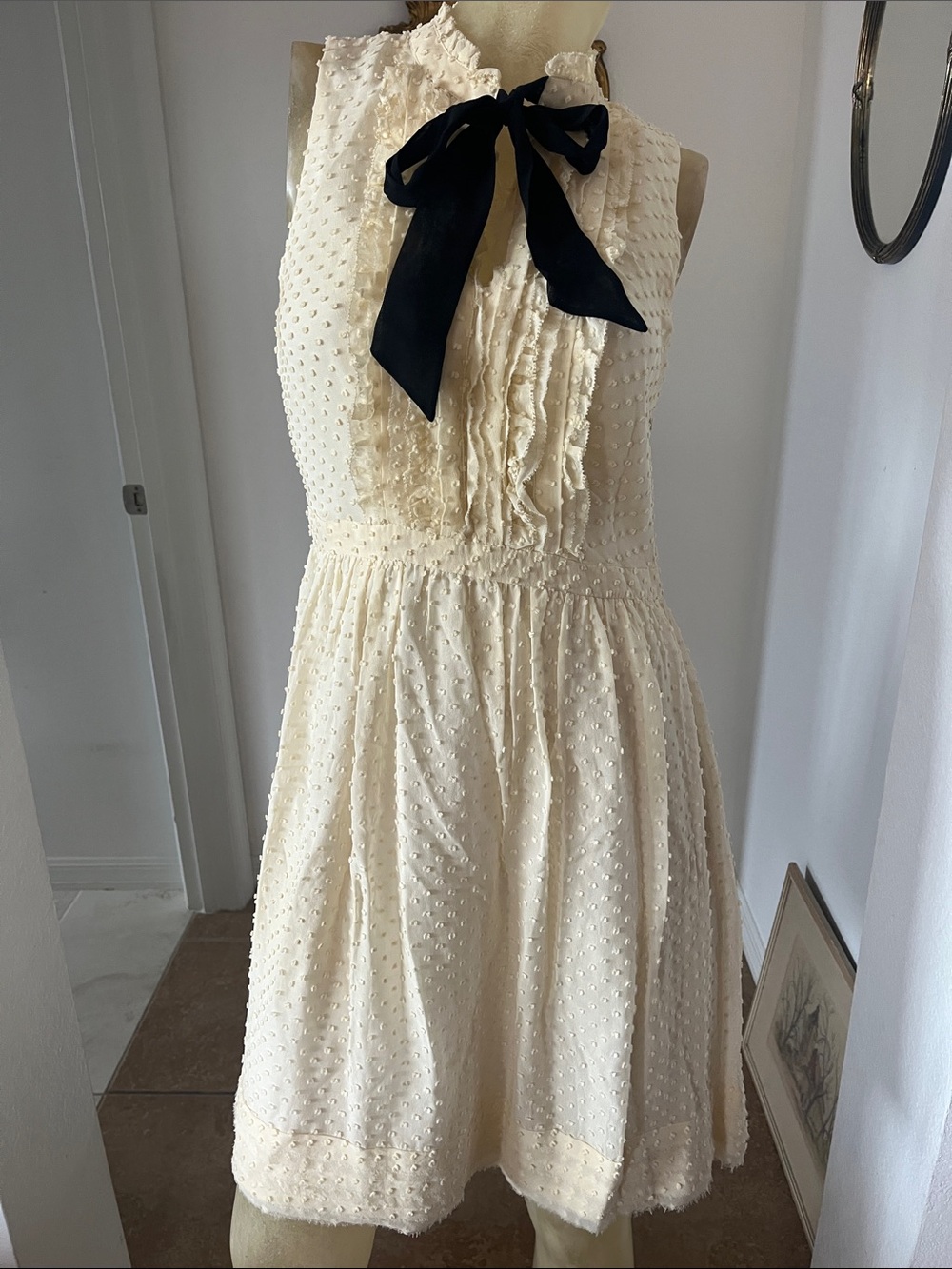 Stunning J. Crew Silk Blend Swiss Dot Dress
